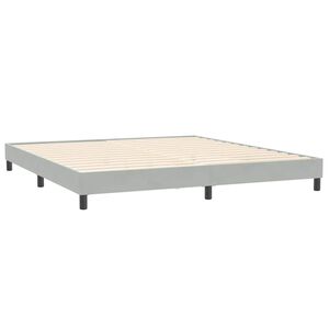 vidaXL Bettgestell ohne Matratze Hellgrau 200x210 cm Samt