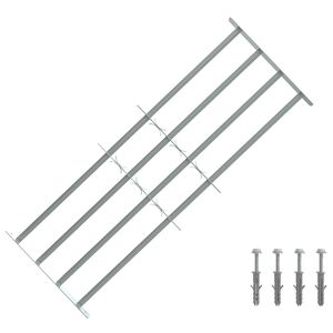 vidaXL Sicherheitsgitter f&uuml;r Fenster mit 4 Querstangen 3 stk.