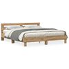 vidaXL Bettgestell Artisan-Eiche 200 x 200 cm Holzwerkstoff