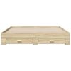 vidaXL Bettgestell mit Schubladen Sonoma-Eiche 200x200cm Holzwerkstoff
