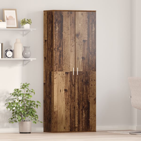 vidaXL Highboard Altholz 70 x 33,5 x 180 cm Holzwerkstoff
