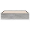 vidaXL Bettgestell mit Schubladen Grau Sonoma 140x190 cm Holzwerkstoff