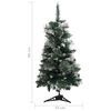 vidaXL K&uuml;nstlicher Weihnachtsbaum mit St&auml;nder Gr&uuml;n und Wei&szlig; 90 cm PVC