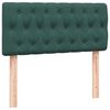 vidaXL Boxspringbett mit Matratze Dunkelgr&uuml;n 80x220 cm Samt