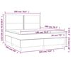 vidaXL Boxspringbett mit Matratze & LED Dunkelgrau 180x200 cm Stoff