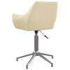 vidaXL Esszimmerst&uuml;hle 2 Stk. Drehbar Creme Stoff