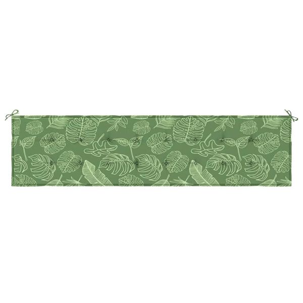 vidaXL Gartenbank-Auflage Blattmuster 200x50x4 cm Stoff