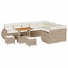 vidaXL Gartensofa-set 12 stk. Beige Poly-Rattan