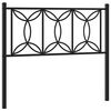 vidaXL Ersatz-Kopfteil Metall Schwarz 107 cm