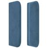 vidaXL Kopfteil mit Ohren Dunkelblau 203x16x78/88 cm Samt