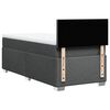 vidaXL Boxspringbett mit Matratze Dunkelgrau 80x200 cm Stoff