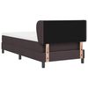 vidaXL Boxspringbett mit Matratze Dunkelbraun 90 x 200 cm Stoff