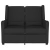 vidaXL Massagesofa 2-Sitzer Schwarz Stoff