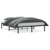 vidaXL Bettgestell Metall Schwarz 160x200 cm