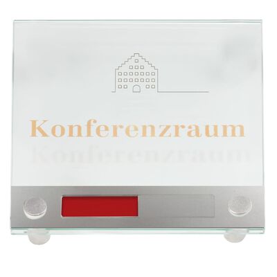 MOEDEL Türschild mit Frei/Besetzt-Schieber 15x15x2,5 cm mit 2 Löchern