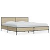 vidaXL Bettgestell Sonoma-Eiche 200x200 cm Holzwerkstoff und Metall