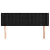 vidaXL Kopfteil mit Ohren Schwarz 147x16x78/88 cm Samt