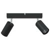 vidaXL Deckenstrahler mit Strahlern Schwarz 26 x 5,5 x 16,5 cm Metall