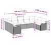 vidaXL Gartensofa-set mit Speicher 9 pcs Hellgrau Poly-Rattan