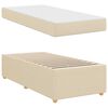 vidaXL Bettrahmen mit Matratze Creme 80 x 200 cm Stoff