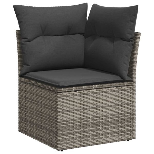 vidaXL Gartensofa-set 8 pcs Grau Poly-Rattan