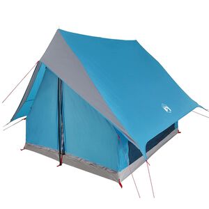 vidaXL Familienzelt mit Dach Blau und Grau 220 x 220 x 184 cm
