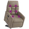 vidaXL Massagesessel Aufstehhilfe Elektrisch Taupe Mikrofasergewebe