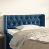 vidaXL Kopfteil mit Ohren Dunkelblau 93x16x78/88 cm Samt