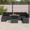 vidaXL Garten Essgruppe mit Kissen 9 pcs Schwarz und Braun