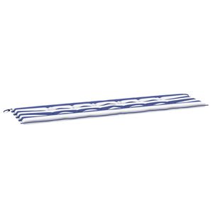 vidaXL Bankpolster Oxford-Stoff Blaue Streifen 180 x 50 x 3 cm