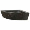 vidaXL Waschbecken Grau (38-45) x (38-45) x 12 cm Flussstein