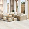 vidaXL Garten-Sofa-Set 14 pcs Beige Poly-Rattan