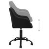 vidaXL Esszimmerst&uuml;hle 6 Stk. Drehbar Schwarz Stoff