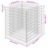 vidaXL Gabionen-Hochbeet Verzinkter Stahl 90&times;90&times;100 cm