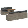 vidaXL Garten-Sofa-Set mit Kissen 8 pcs Grau