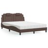 vidaXL Bett "Viana" mit Matratze Braun 140x200 cm Kunstleder