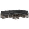 vidaXL Gartensofa-set 8 stk. Grau Poly-Rattan