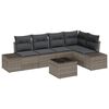 vidaXL Gartensofa-set 6 pcs Grau Poly-Rattan