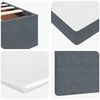 vidaXL Ottoman-Bett mit Matratzen Dunkelgrau 180x200 cm Samt
