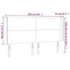 vidaXL Kopfteil mit Ohren Dunkelbraun 203x16x118/128 cm Stoff