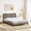 vidaXL Bett mit Matratze "Hvar" Taupe 140x190 cm Stoff