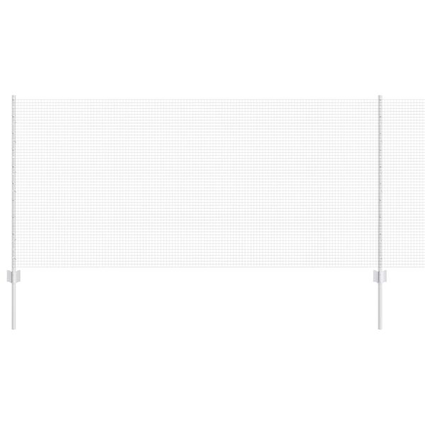 vidaXL Zaun mit Pfosten Silber 1 x 25 m Stahl