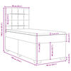 vidaXL Boxspringbett mit Matratze Blau 90x190 cm Stoff