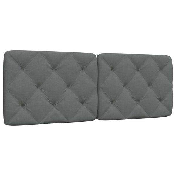 vidaXL Kopfteil-Kissen Dunkelgrau 140 cm Stoff