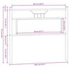 vidaXL Ersatz-Kopfteil Braun Eichen-Optik 100 cm Holzwerkstoff und Stahl