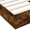 vidaXL Bettgestell ohne Matratze R&auml;uchereiche 90x200 cm Holzwerkstoff