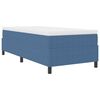 vidaXL Boxspringbett Blau und Wei&szlig; 90 x 190 cm Cordstoff
