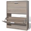 vidaXL Schuhschrank Holz in Eichen-Optik mit 2 Schuhkippern