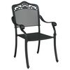 vidaXL Garten Essgruppe 7 pcs Schwarz 90 x 90 x 75 cm Gussaluminium