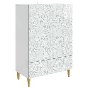 vidaXL Sideboard Hochglanz Wei&szlig; 66 x 34,5 x 95 cm Holzwerkstoff